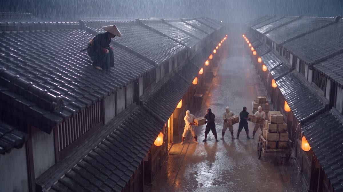 The first frame with the ninjas in the right order